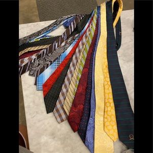 Lot of 15 ties, gently used. Many brands and colors